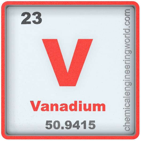 Vanadium Element Properties And Information Chemical Engineering World