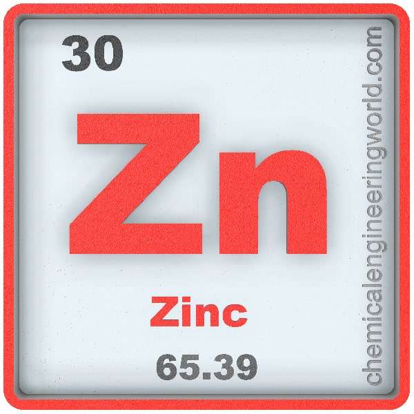 Zinc Element Properties And Information Chemical Engineering World